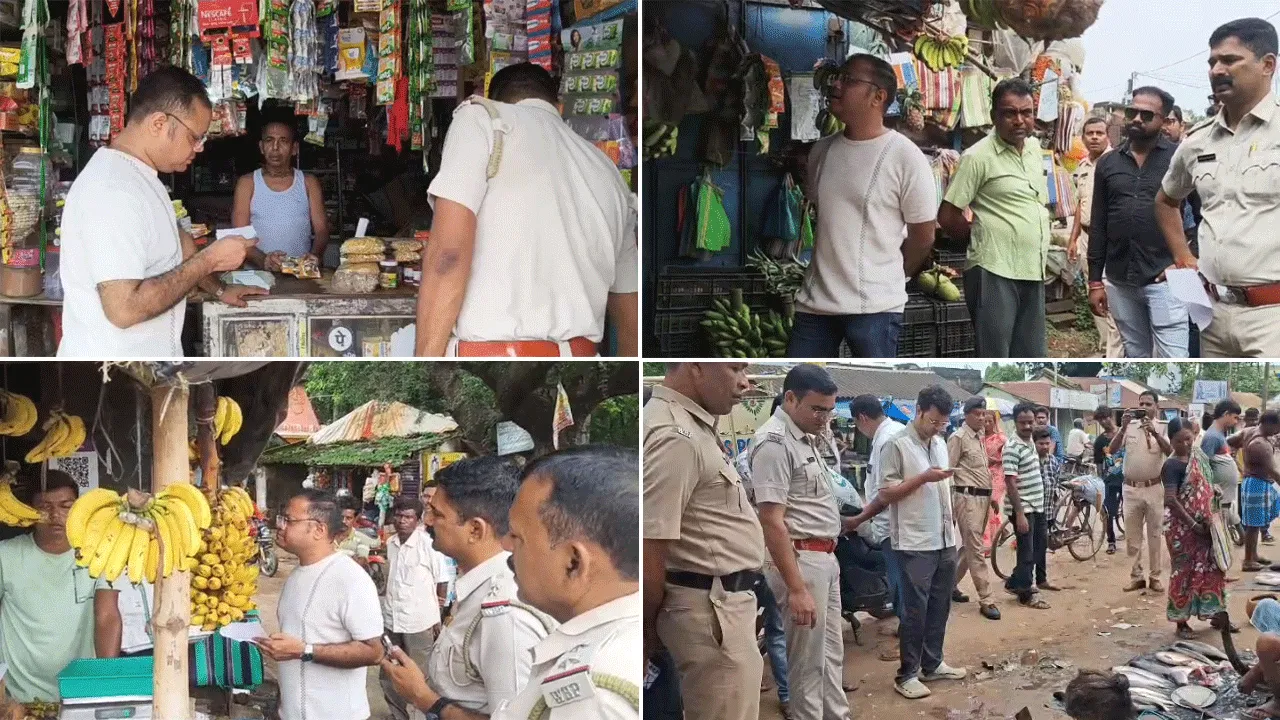 নিত্যপ্রয়োজনীয় পণ্যের আকাশছোঁয়া দাম ও কালোবাজারি রুখতে বাঁকুড়ার বিভিন্ন বাজারে জোরদার অভিযান