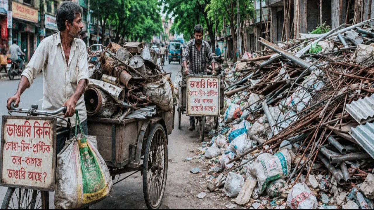 ভাঙারি ফেরিওয়ালাদের দেখা নেই, বাড়ছে আবর্জনার স্তূপ, পুলিশের ভয়ে কি বন্ধ স্ক্র্যাপের পুরনো চক্র?