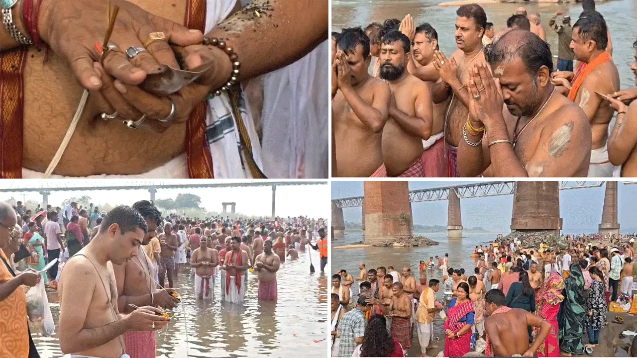 মহালয়ার ভোরে দামোদর ঘাটে তর্পণ পুণ্যার্থীদের, আঁটসাঁট প্রশাসনিক নিরাপত্তা