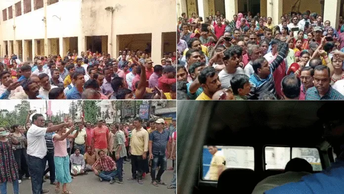পড়ুয়ার সঙ্গে অভব্য আচরণের অভিযোগে রণক্ষেত্র স্কুল চত্বর