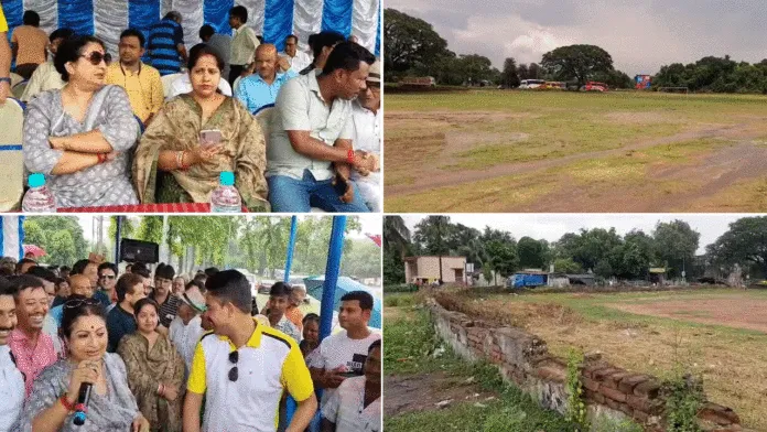 দুর্গাপুরের কল্পতরু মেলা ময়দানে নতুন প্রাচীর নির্মাণের সূচনা