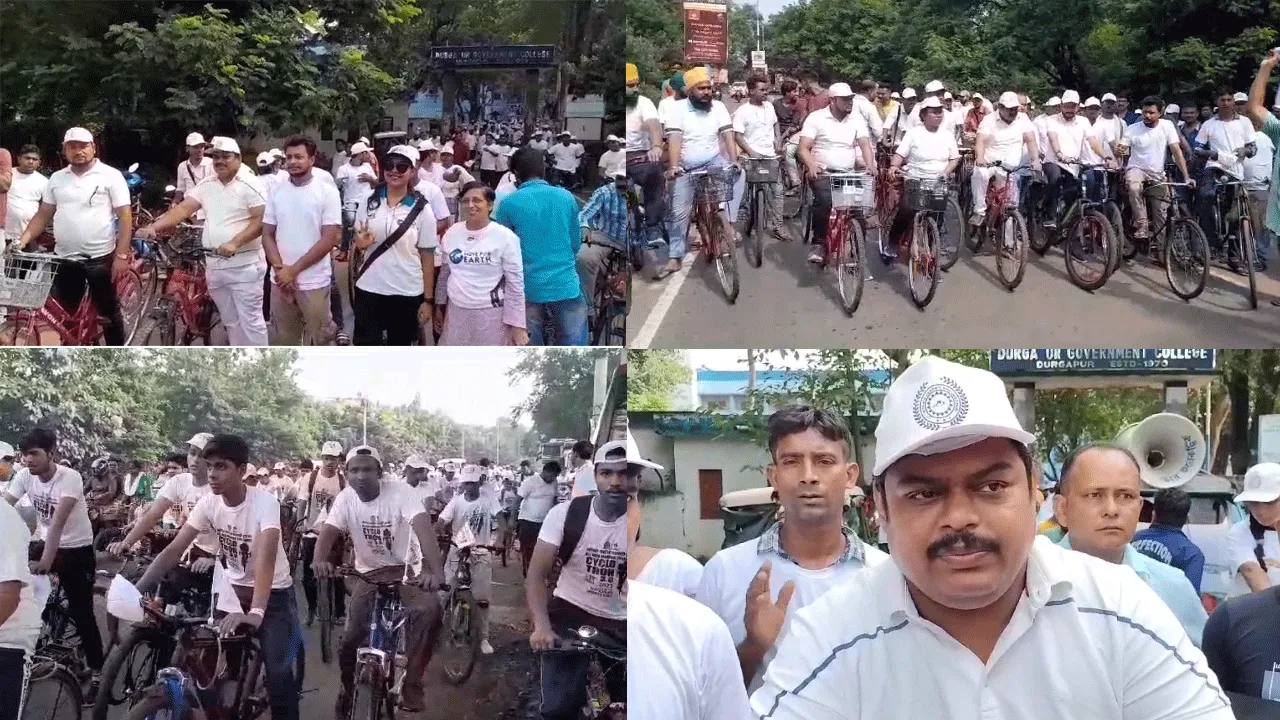 রবিবাসরীয় সকালে শহরে বিশেষ বার্তা নিয়ে সাইকেল র‍্যালি