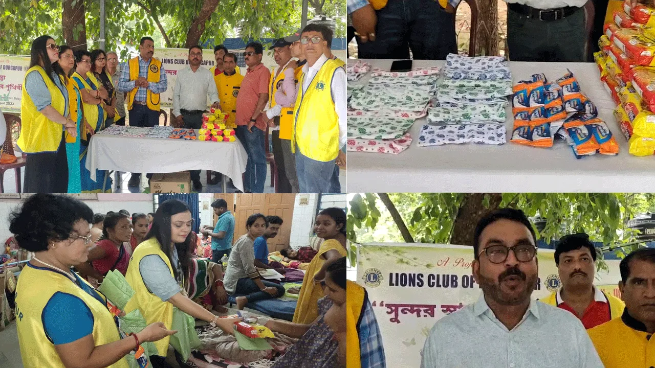 দুর্গাপুর মহকুমা হাসপাতালে লায়েন্স ক্লাবের উদ্যোগে সাফাই অভিযান