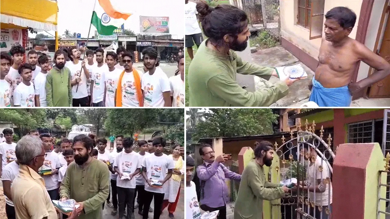 স্বাধীনতার প্রাক্কালে শহরে প্রায় ৫ হাজার জাতীয় পতাকা বিতরণ