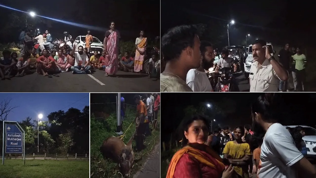 দুর্গাপুরে পথ অবরোধকে ঘিরে ধুন্ধুমার কাণ্ড