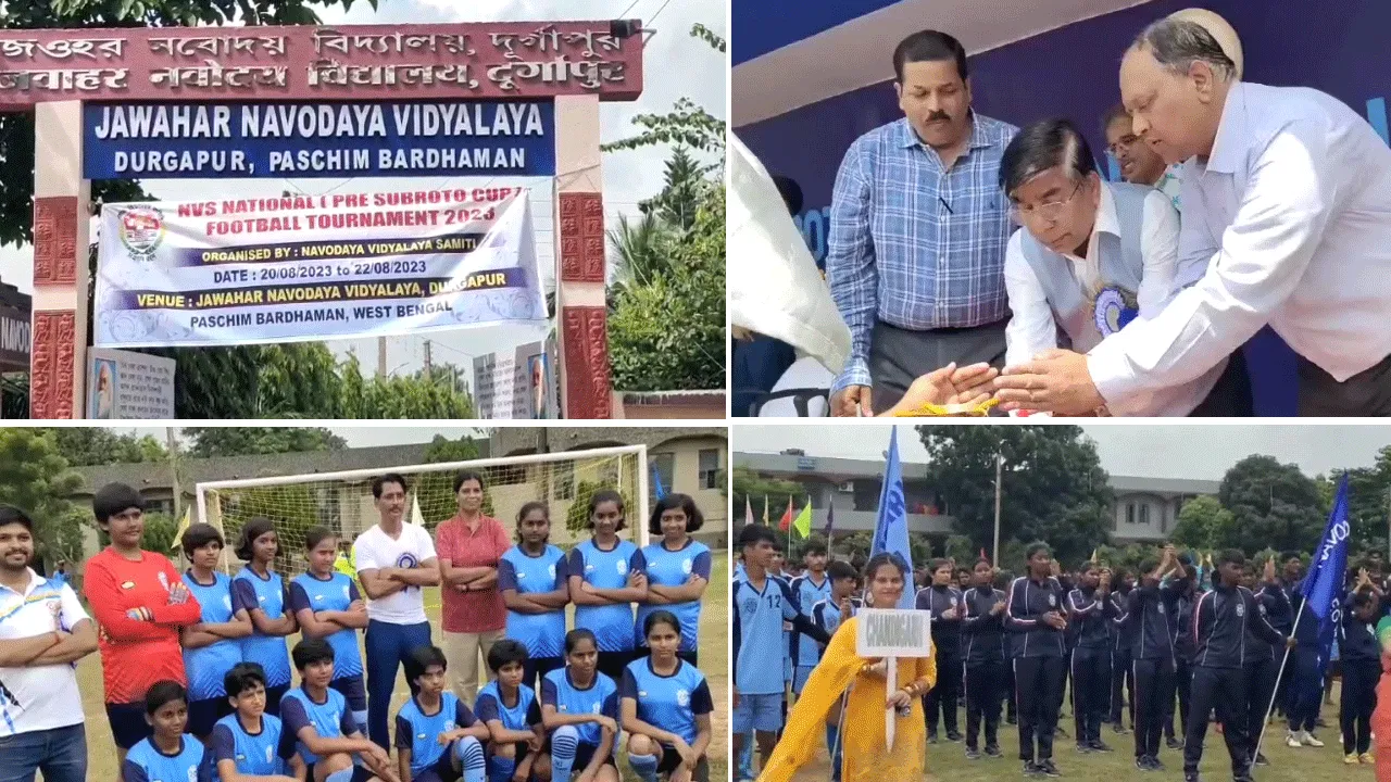 দুর্গাপুরে নবোদয় বিদ্যালয়ে ফুটবল টুর্নামেন্টের উদ্বোধন