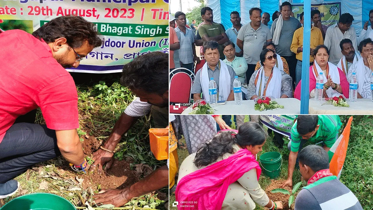 দুর্গাপুরে তৃণমূল শ্রমিক সংগঠনের উদ্যোগে বৃক্ষরোপন কর্মসূচি