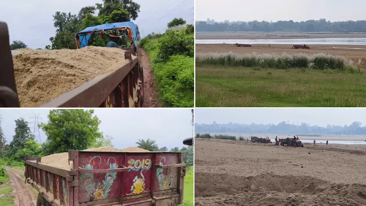 প্রকাশ্য দিবালোকে রমরমিয়ে অবৈধ বালি কারবারের অভিযোগ