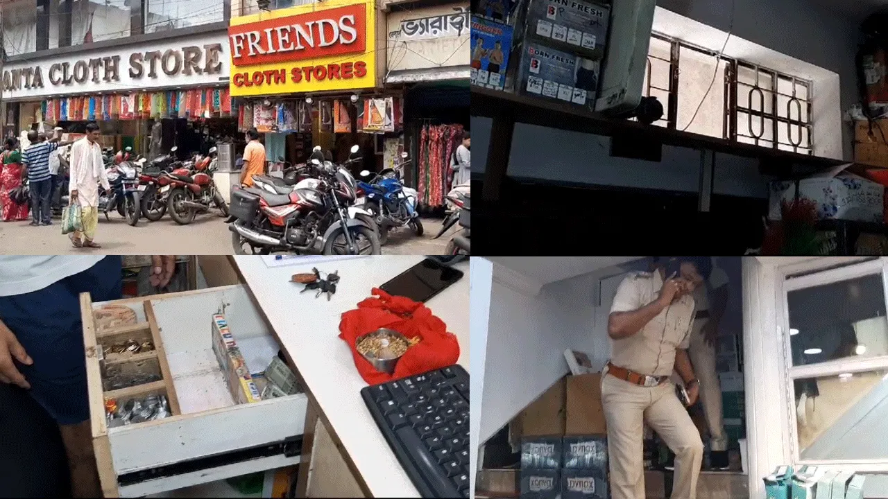 দুর্গাপুরে নামী কাপড়ের দোকানে দুঃসাহসিক চুরি