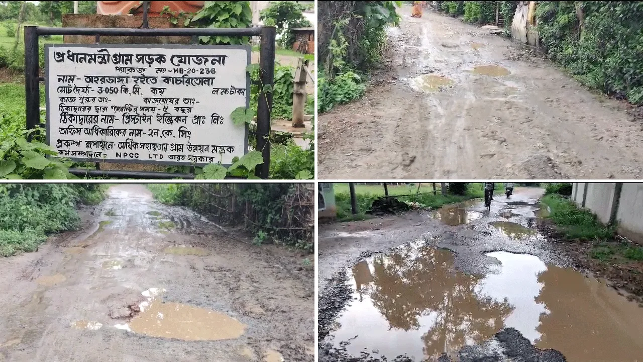 বেহাল রাস্তা নিয়ে রাজনৈতিক তরজা, সংস্কারের দাবি