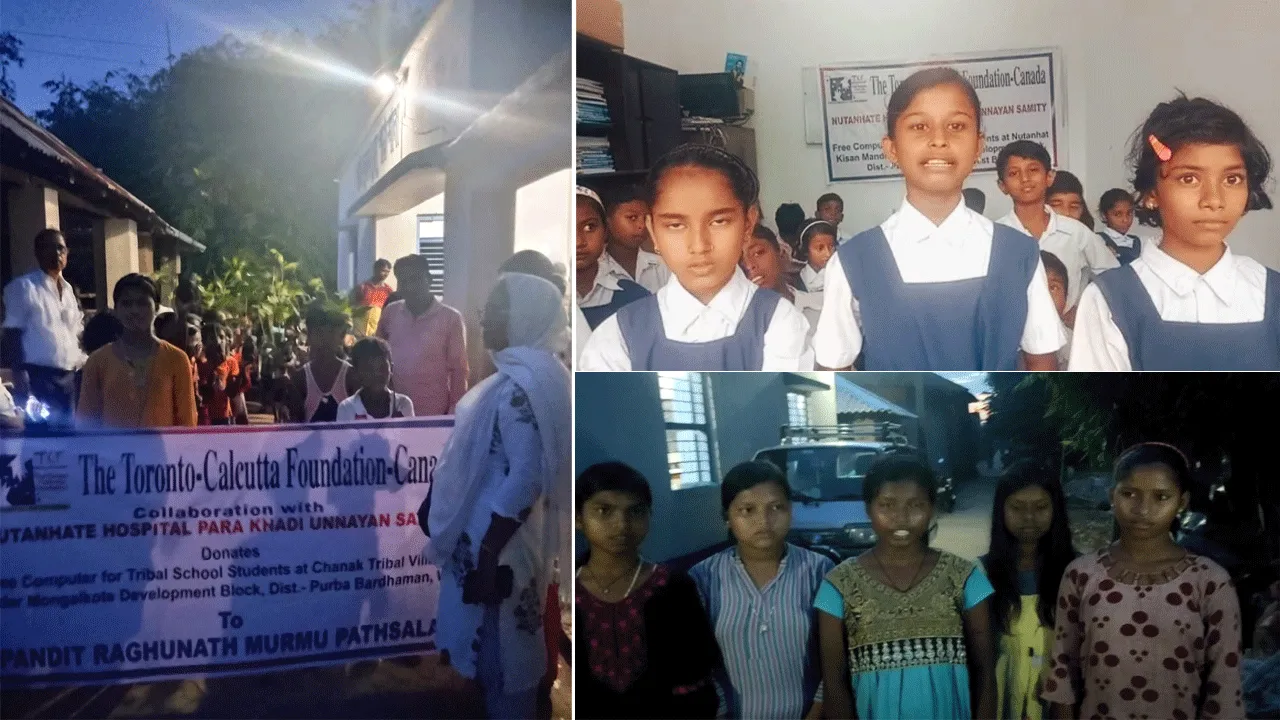 আদিবাসী ছাত্রছাত্রীদের কম্পিউটার দিল স্বেচ্ছাসেবী সংস্থা