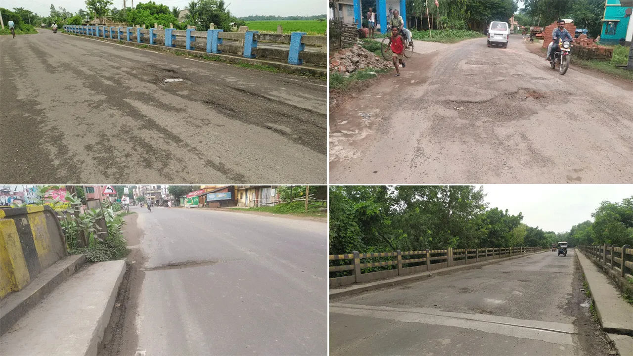 বেহাল রাস্তা – মৃত্যুর হাতছানি