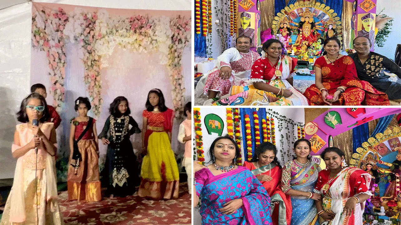 দুর্গাপুজোর আনন্দে মেতে উঠল আটল্যাণ্টার বাঙালিরা