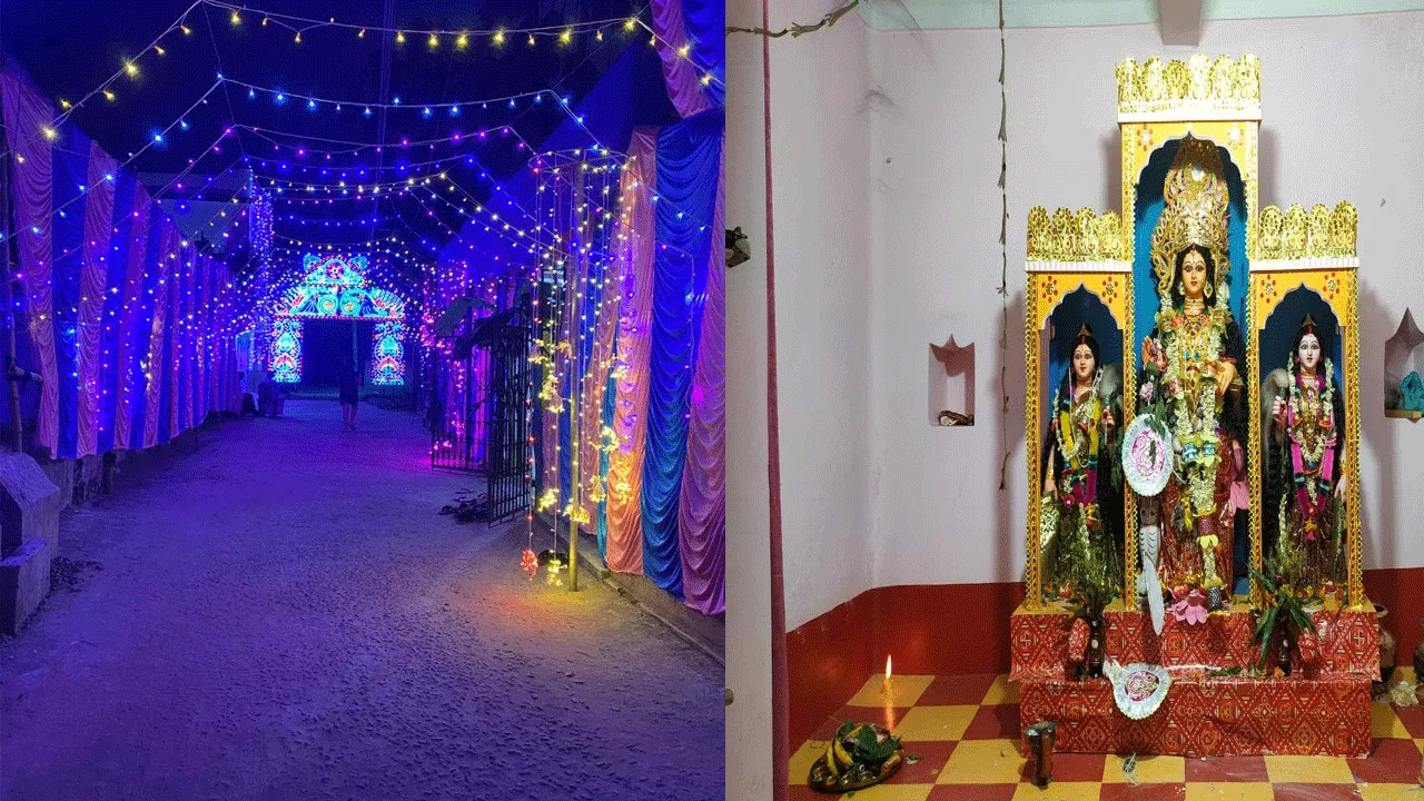 লক্ষী পুজোয় মেতে উঠল মঙ্গলকোটের বালিডাঙা