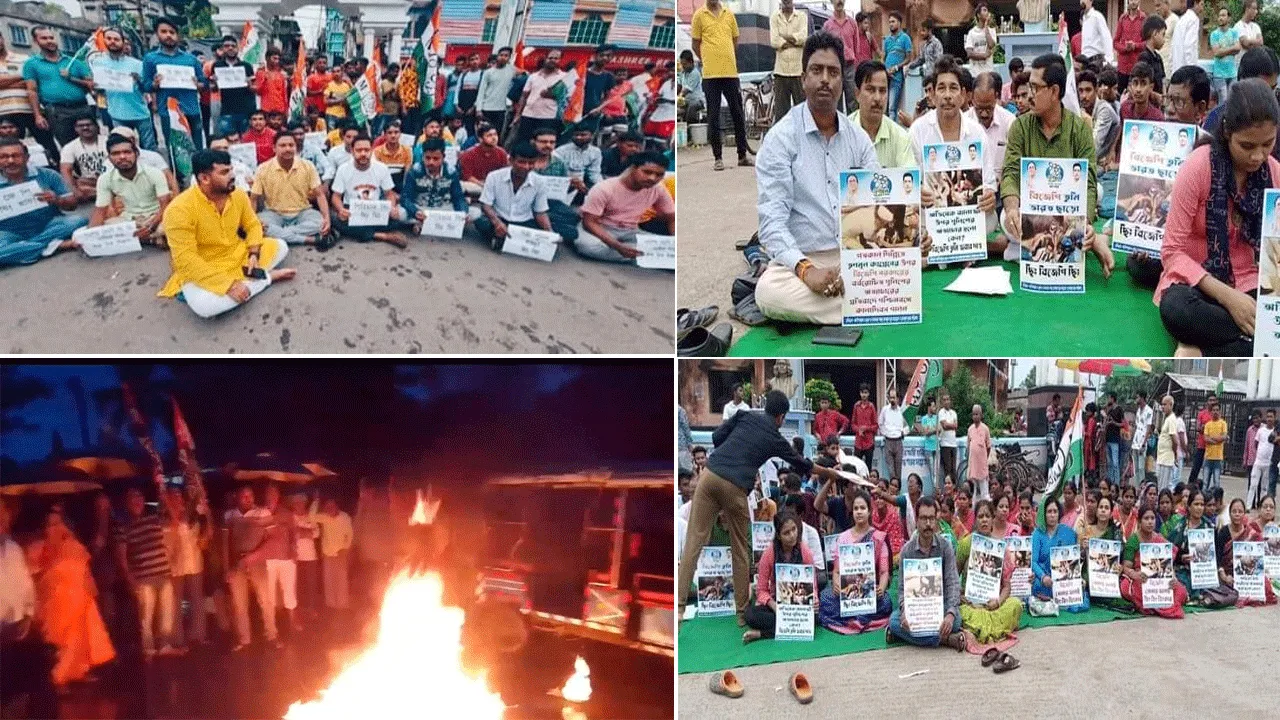রাজ্যের বিভিন্ন প্রান্তে তৃণমূলের প্রতিবাদ সভা