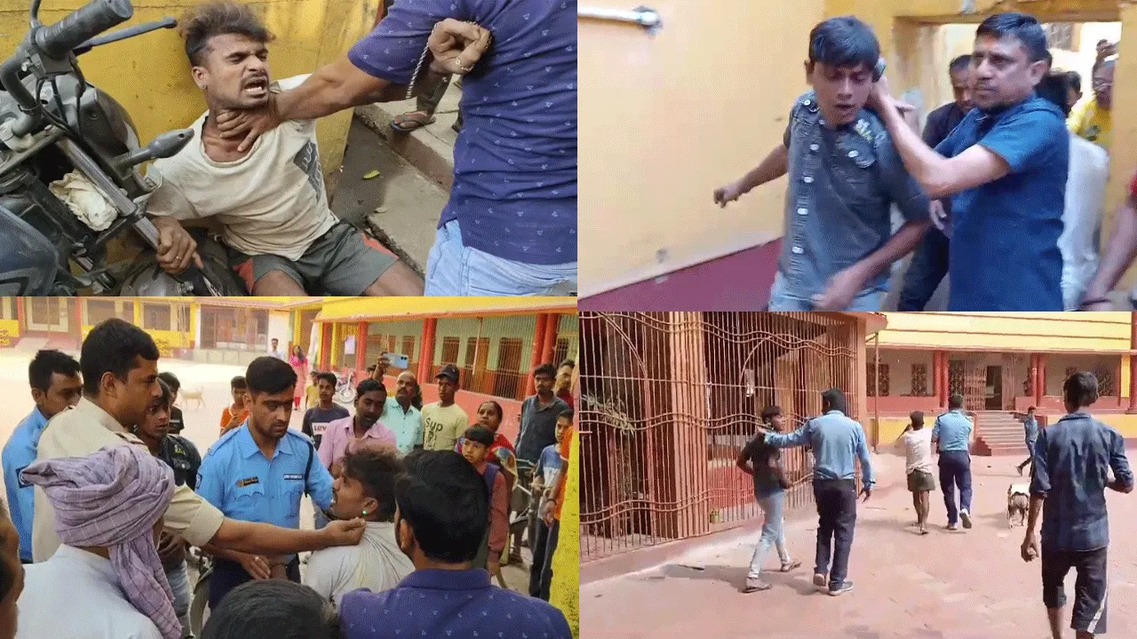 হাতেনাতে ধরা পড়ল মোবাইল চোর, চললো গণধোলাই