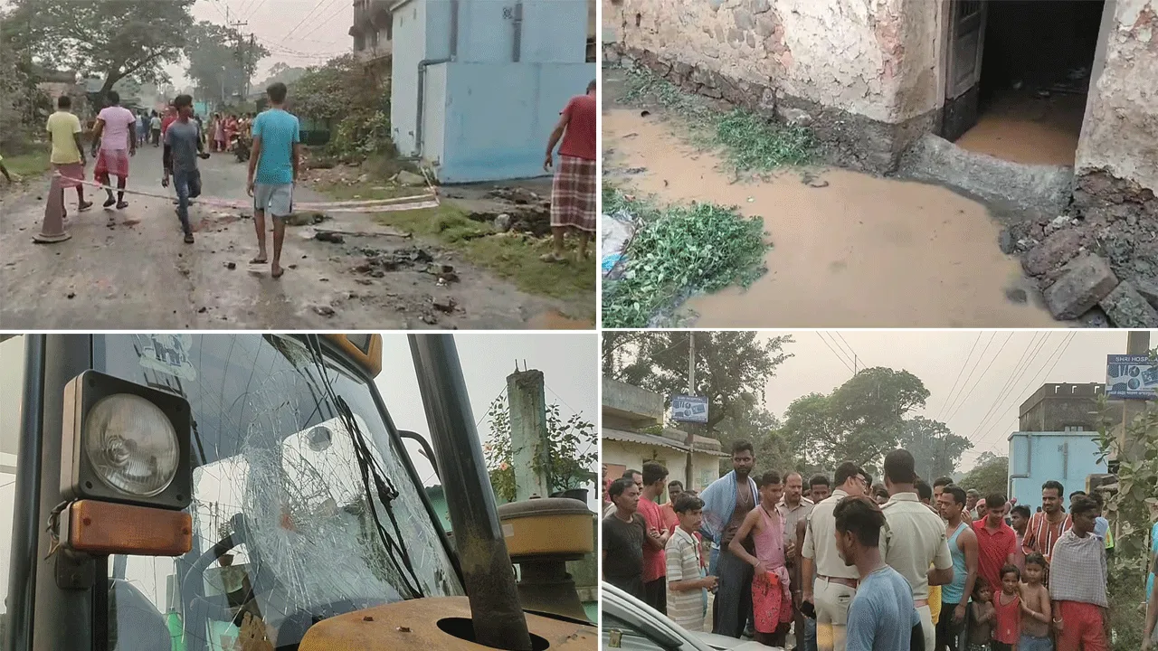 জলের পাইপ লাইন ফেটে জলমগ্ন এলাকা, ভাঙল কাঁচা বাড়ি, বন্ধ জল সরাবরাহ