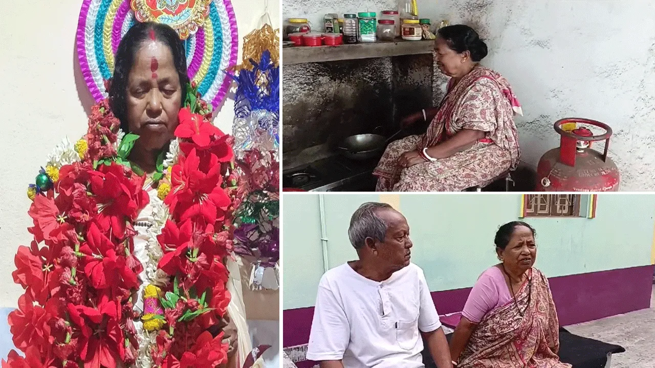 মূর্তি নয় বাড়ির বৌ পূজিতা হন কালী রূপে, এ এক অন্য কালী পুজো