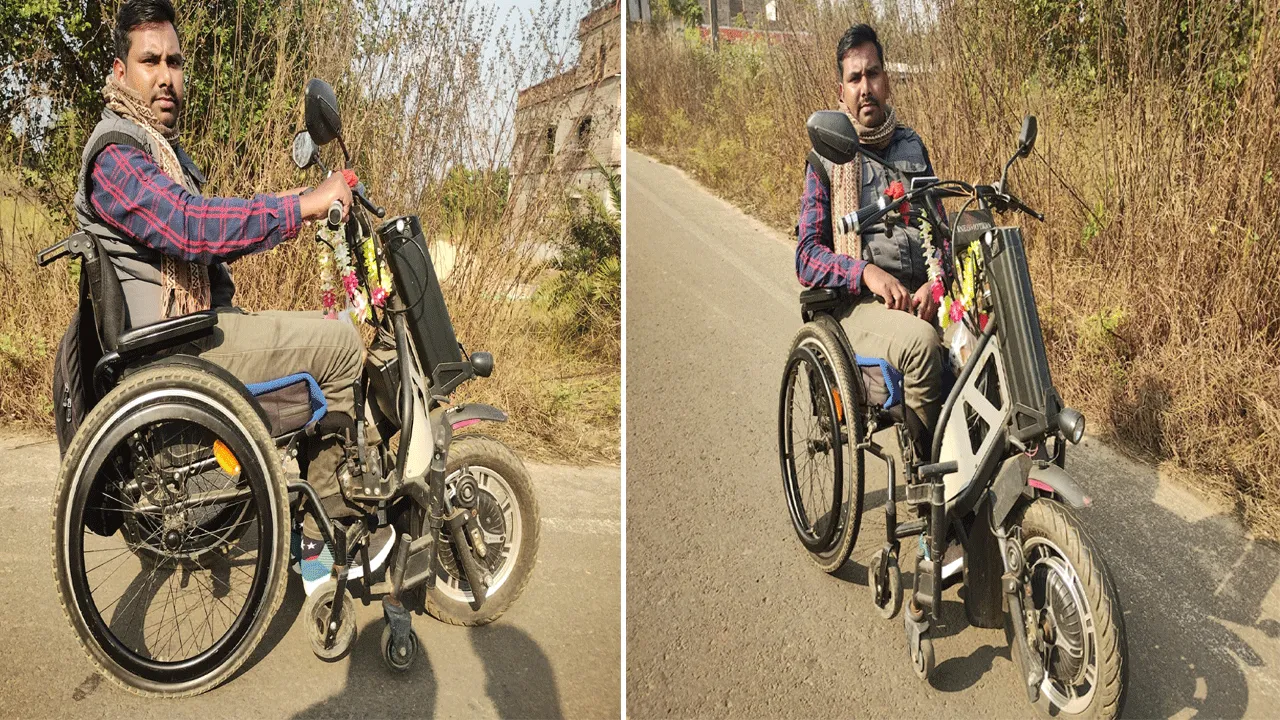 ফোল্ডিং হুইল চেয়ার কাম স্কুটারে নতুন করে জীবন উপভোগ