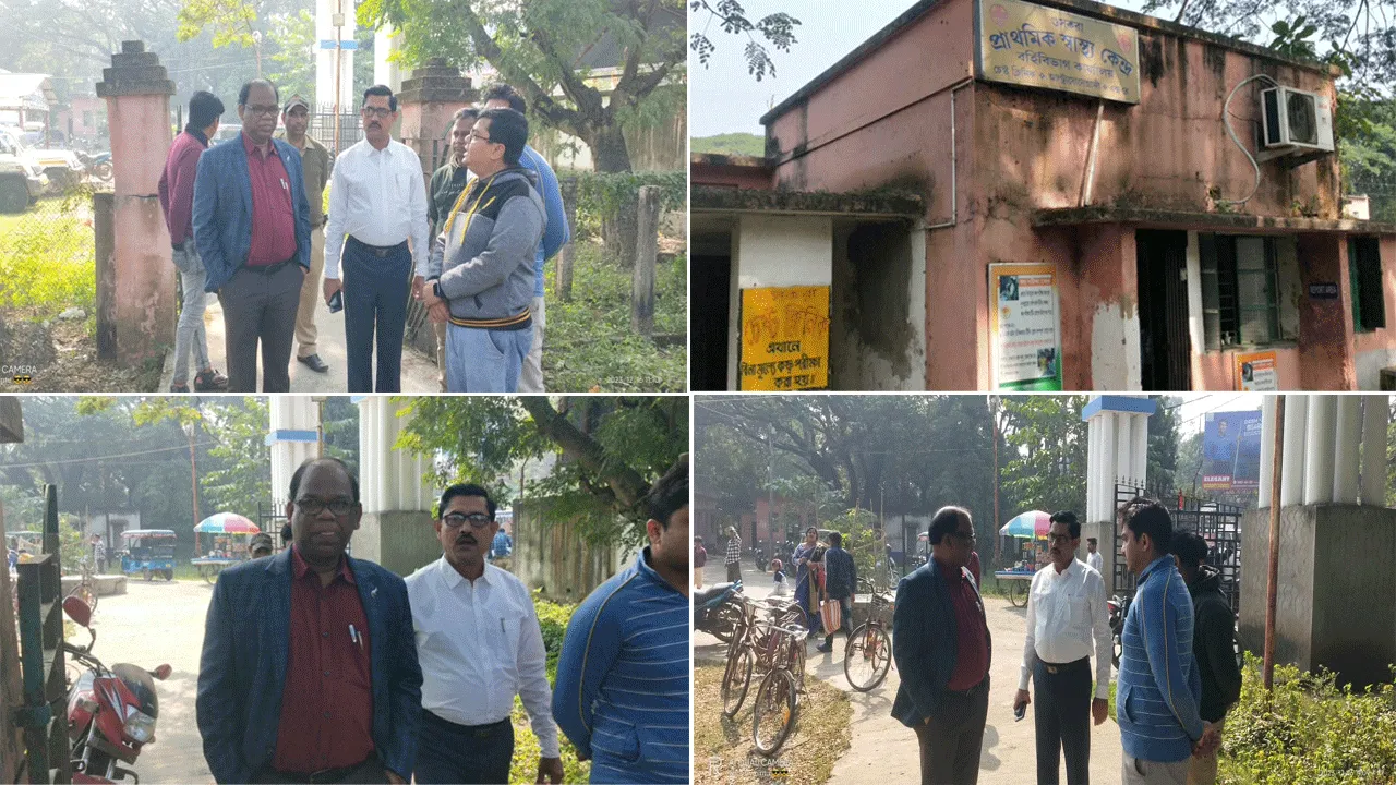 গুসকরা প্রাথমিক স্বাস্থ্যকেন্দ্রের উন্নতির জন্য পরিদর্শনে এলেন জেলা মুখ্য স্বাস্থ্য আধিকারিক