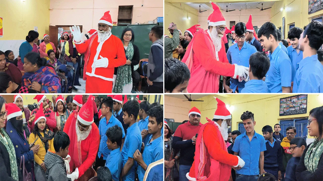 বড়দিনের আগেই হাজির সান্তা! উত্তরপাড়ার বিশেষ সক্ষম শিশুদের স্কুলে হাজির সান্তা ক্লজ!