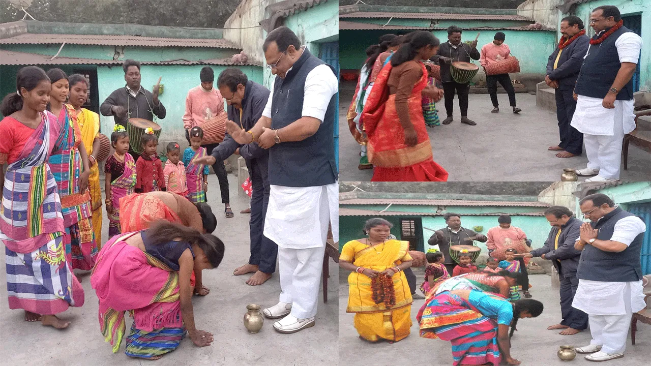 বল্লভপুরে আদিবাসীদের বাঁধনা উৎসব