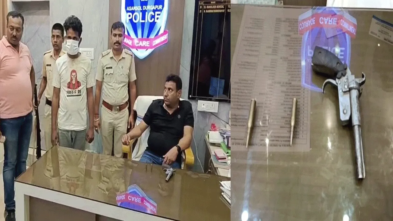 বীরভূম ও পশ্চিম বর্ধমান সীমান্তে পুলিশ নাকা চেকিং, ধৃত দূষ্কৃতি, উদ্ধার পিস্তল,গুলি