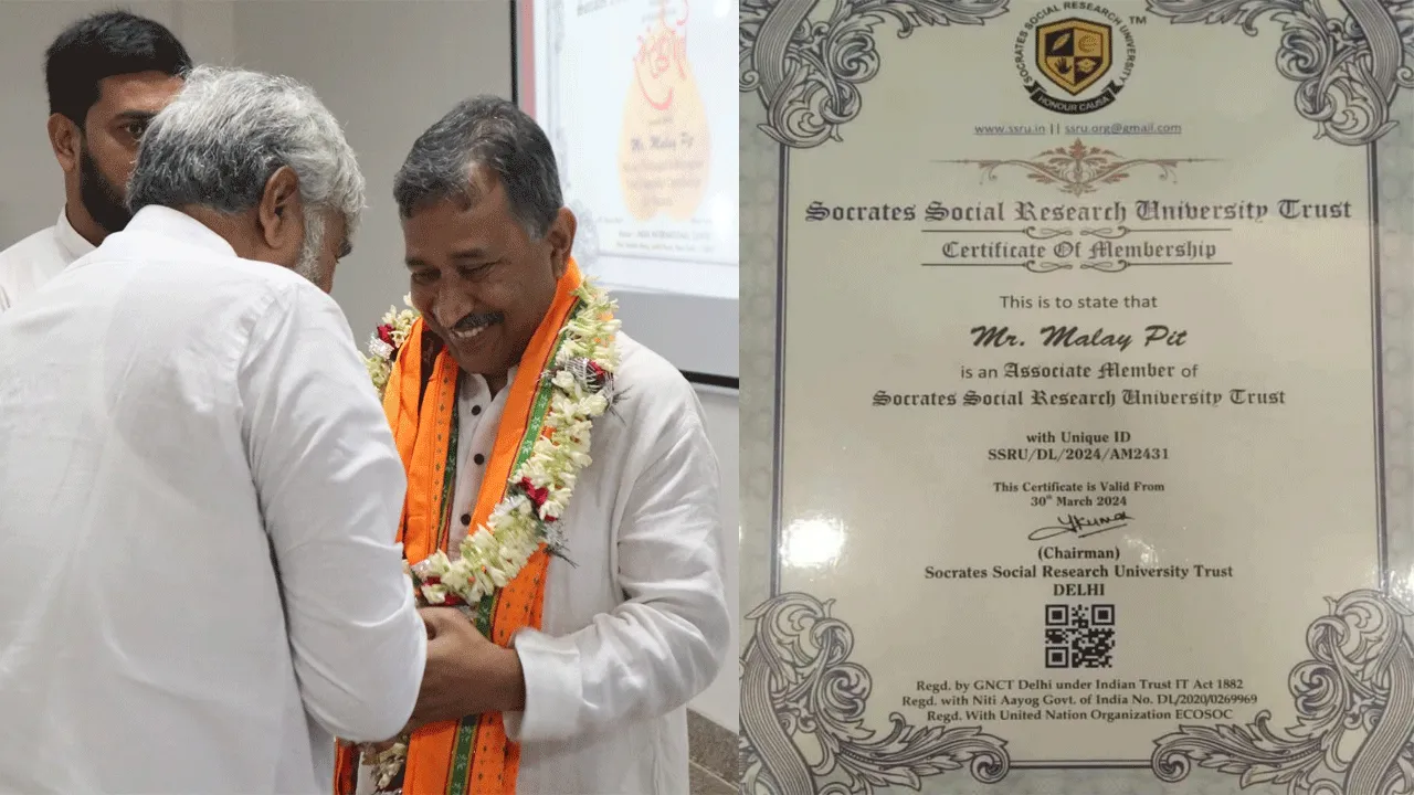 সাম্মানিক ‘ডক্টরেট’ উপাধি পেলেন আউসগ্রামের বাসিন্দা