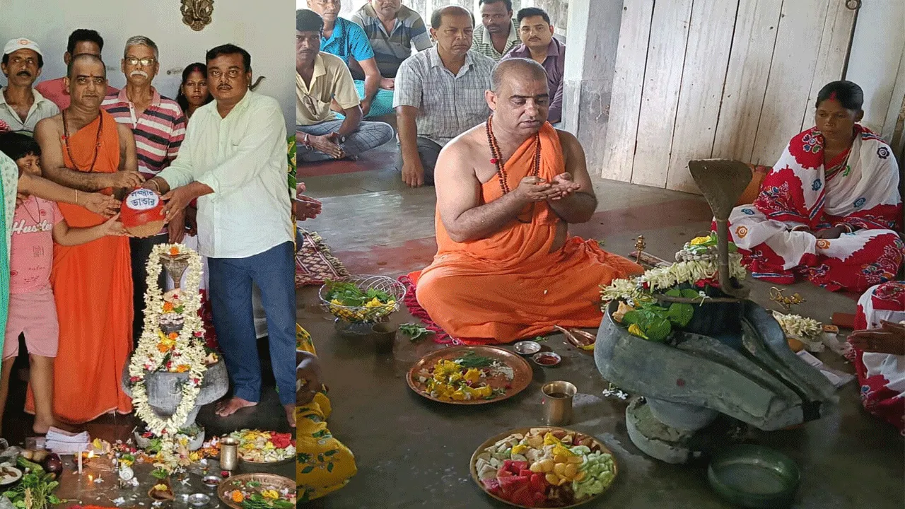 মিতালী বাগের লোকসভা নির্বাচনে জয়লাভ কামনায় শিবপূজা