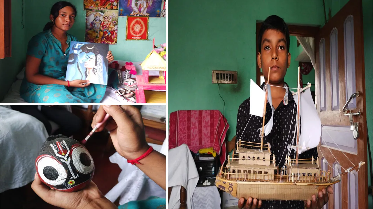 মুঠো ফোনের বদলে হাতে যখন রং তুলি