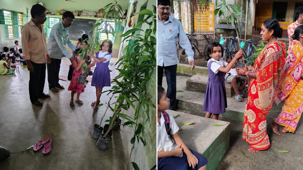 ছাত্রীর জন্মদিনে বিদ্যালয়ে বৃক্ষ বিতরণ কর্মসূচী
