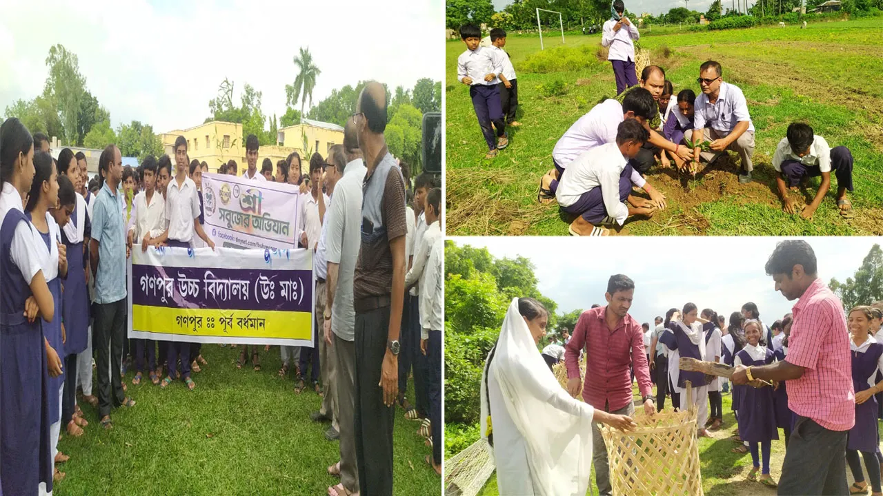 বৃক্ষরোপণ উৎসব পালন করল মঙ্গলকোটের গণপুর উচ্চ বিদ্যালয়