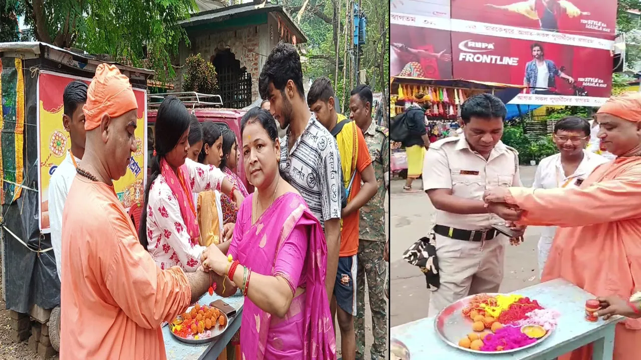 তারকেশ্বরের তোতাপুরী রামকৃষ্ণ আশ্রমে পালন হলো রাখি বন্ধন উৎসব