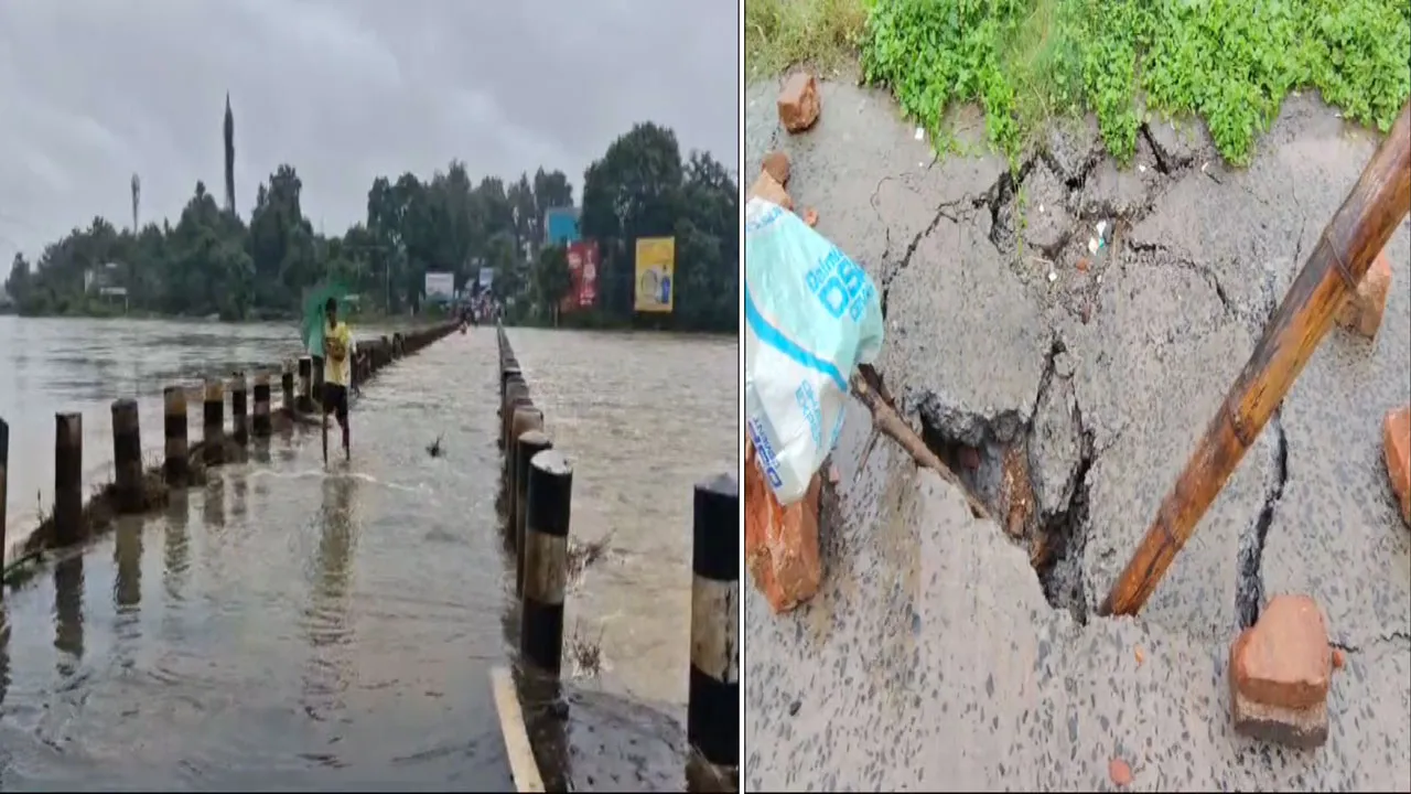 টানা বৃষ্টিতে জলমগ্ন বাঁকুড়া জেলা, ডুবলো কজওয়ে, নামলো ধস