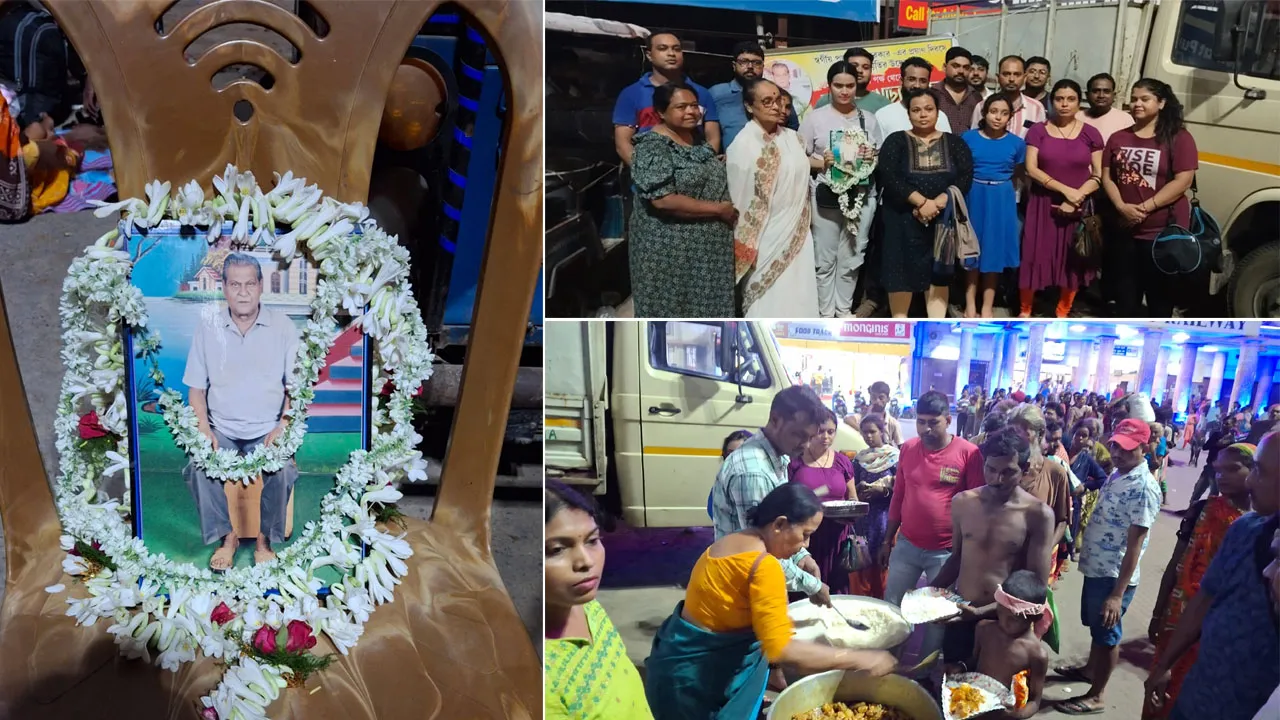 পিতার প্রয়াণ দিবসে দুঃস্থদের পাশে বর্ধমানের পরিবার