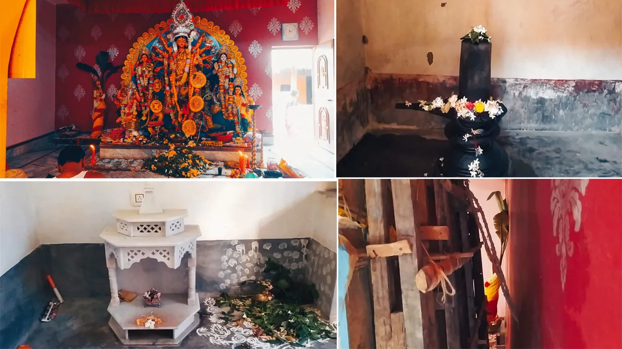 গভীর বিশ্বাস ও অলৌকিকতা মিশে আছে মঙ্গলকোটের কৃষ্ণপুরের ভট্টাচার্য্য বাড়ির দুর্গাপুজোয়
