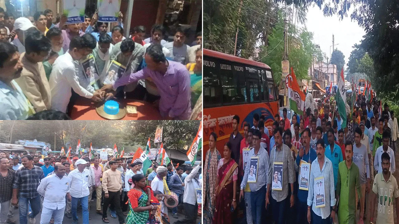দলনেতার জন্মদিন পালন করল আউসগ্রাম-১ নং ব্লক তৃণমূল কংগ্রেস