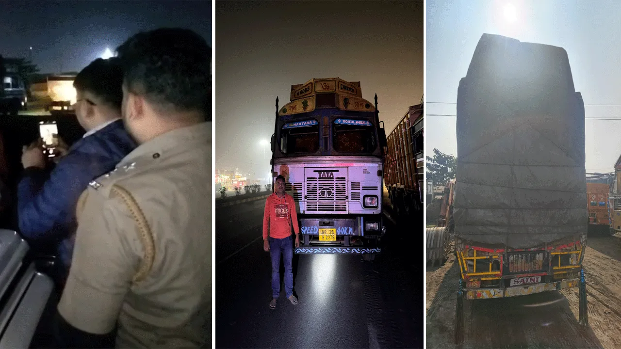 পরিবহন দপ্তরের অভিযান, আটক ওভারলোডেড ট্রাক