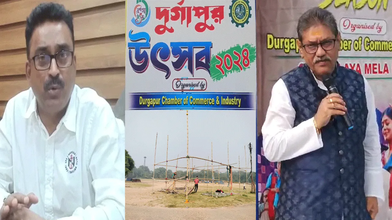 দুর্গাপুর উৎসবের খুঁটিপুঁতে ওজন বোঝালেন নরেন, তাই অসুস্থ হলেন কেউ কেউ