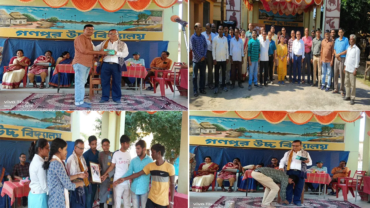 অবসর নিলেন গণপুর উচ্চ বিদ্যালয়ের প্রধান শিক্ষক
