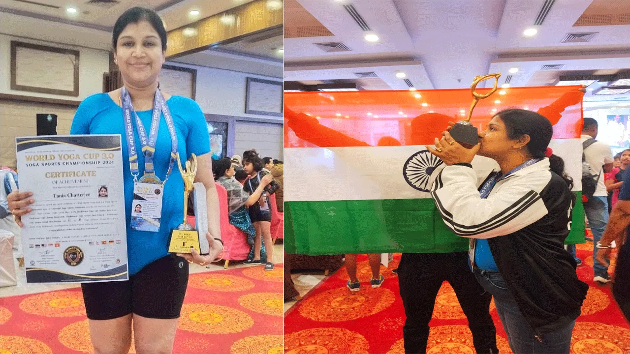বিশ্ব যোগাসন প্রতিযোগিতায় স্বর্ণপদক দুর্গাপুরের গৃহবধূর
