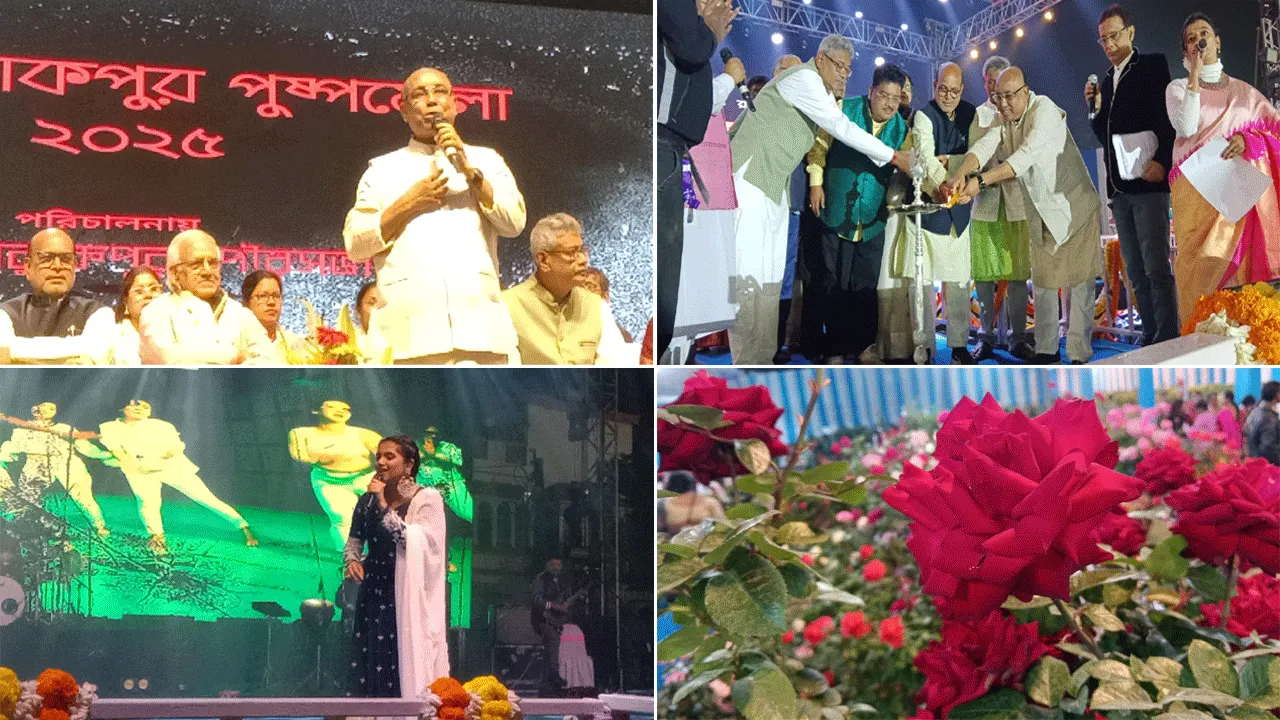 নিউ ব্যারাকপুরে পুষ্পমেলা ঘিরে উন্মাদনা