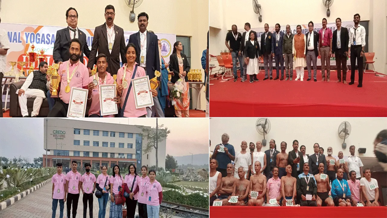 জাতীয় যোগাসন প্রতিযোগিতায় জেলা ও রাজ্যের নজরকাড়া সাফল্য