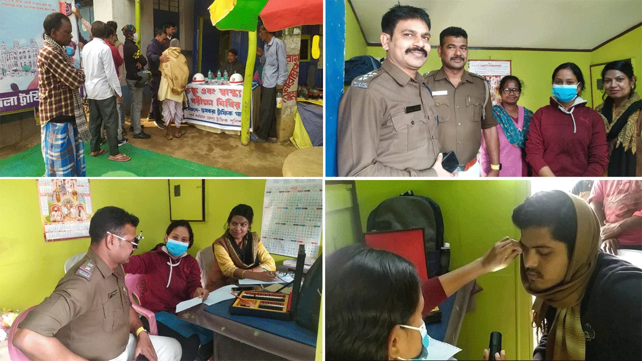 গুসকরায় আয়োজিত হলো চক্ষু ও স্বাস্থ্য পরীক্ষা শিবির