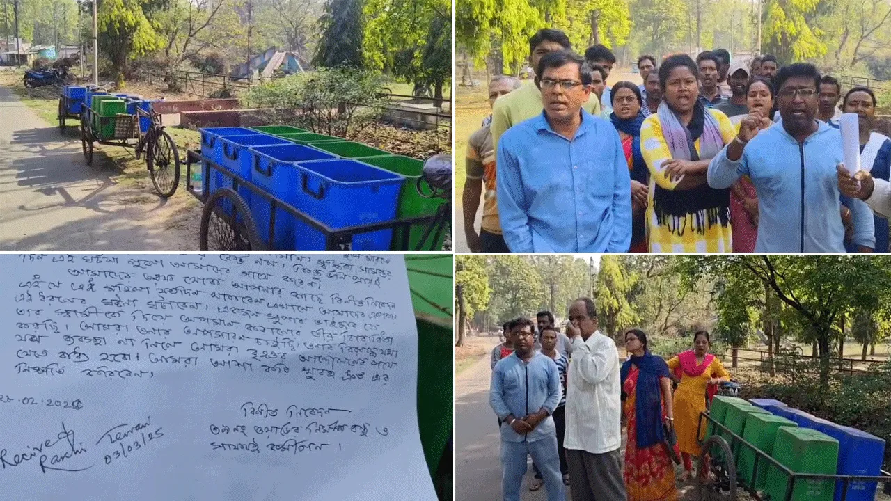 পাঁচ দিন ধরে কর্মবিরতিতে সাফাই কর্মীরা, বিপাকে ডিপিএল টাউনশিপের বাসিন্দারা