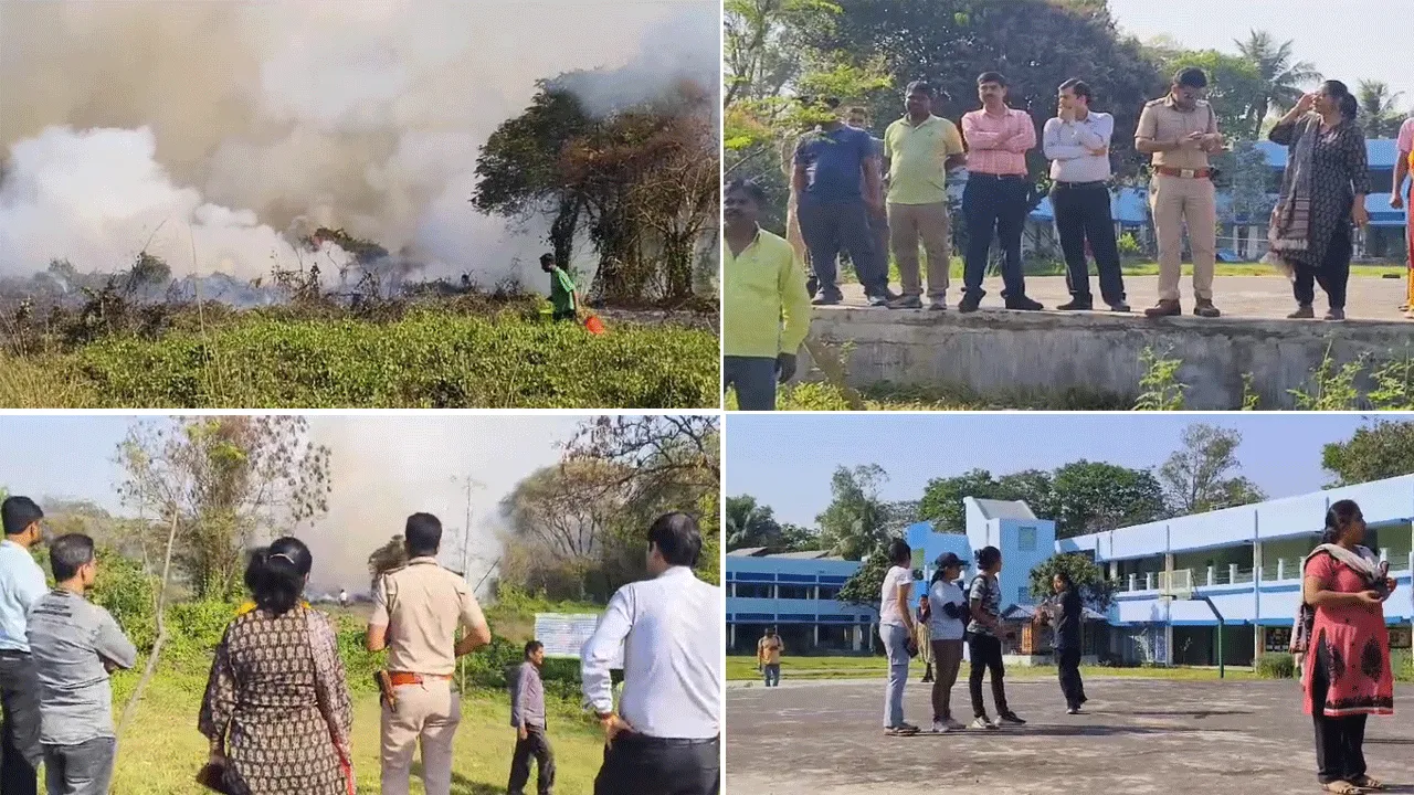 দুর্গাপুর মহিলা কলেজ সংলগ্ন জঙ্গলে আগুন, আতঙ্ক