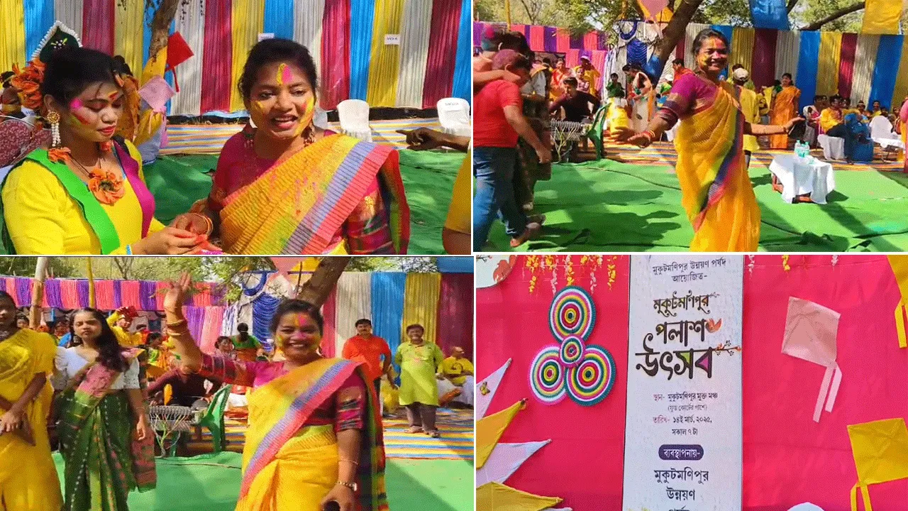 আবির মেখে, নৃত্যে পা মিলিয়ে বসন্ত উৎসব পালন মন্ত্রীর