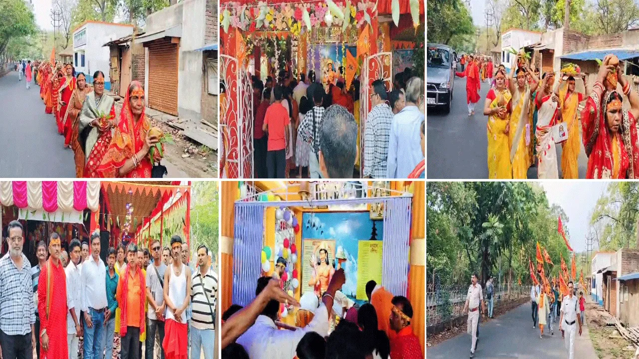 হনুমান জয়ন্তীতে বিধাননগরে বর্ণাঢ্য কলস শোভাযাত্রা