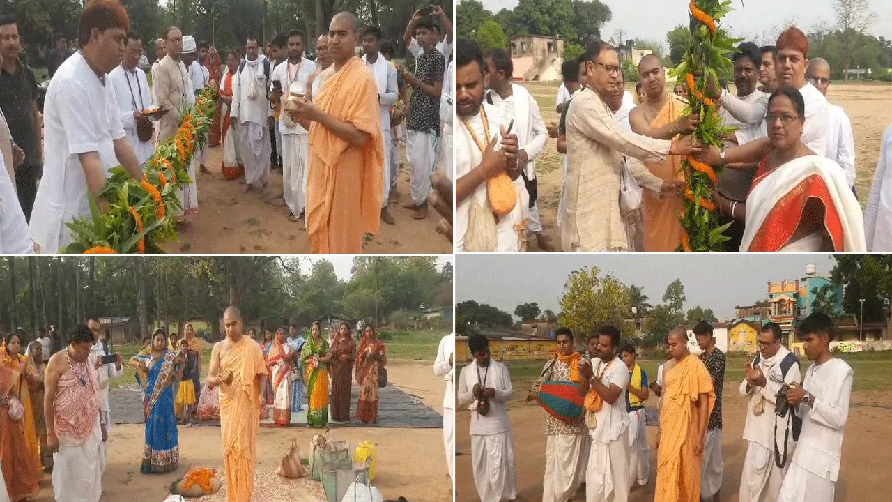 দুর্গাপুরে অক্ষয় তৃতীয়ার পুণ্য লগ্নে অনুষ্ঠিত হল রথযাত্রা উপলক্ষ্যে খুঁটি পুজো