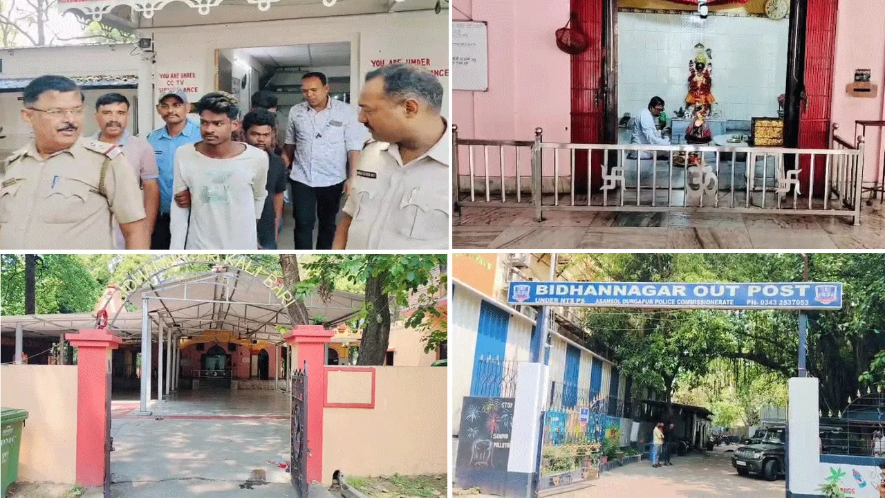 বিধাননগরের কালীবাড়িতে দরজা ভেঙে চুরির চেষ্টা, ধৃত ২